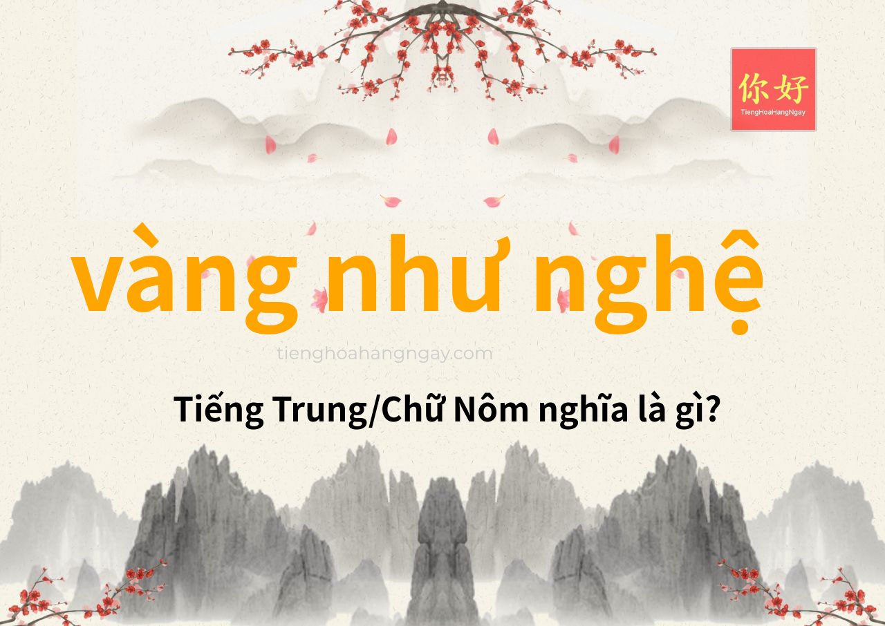 vàng như nghệ tiếng Trung là gì?